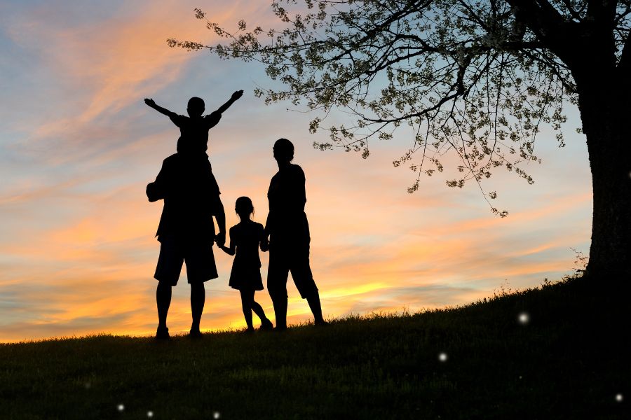 Families enjoying a local park