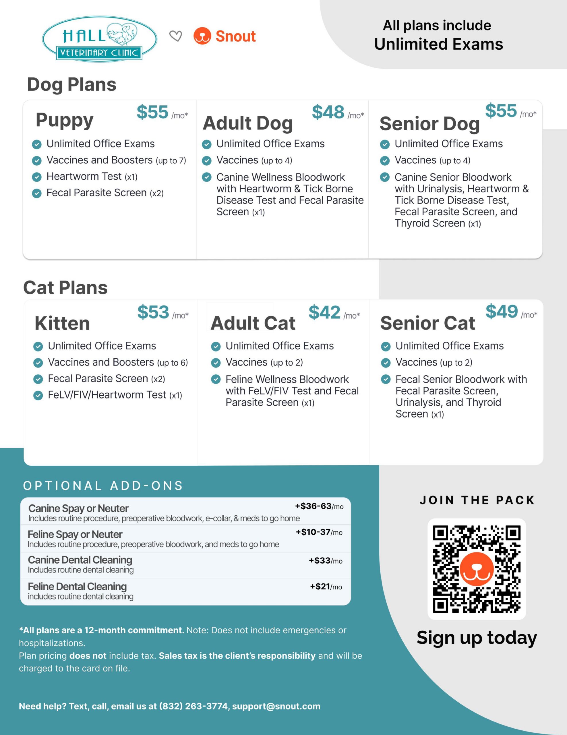 Grand Avenue Snout Wellness Plans graphics